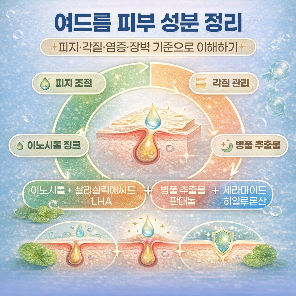 여드름 피부에 사용되는 성분 정리